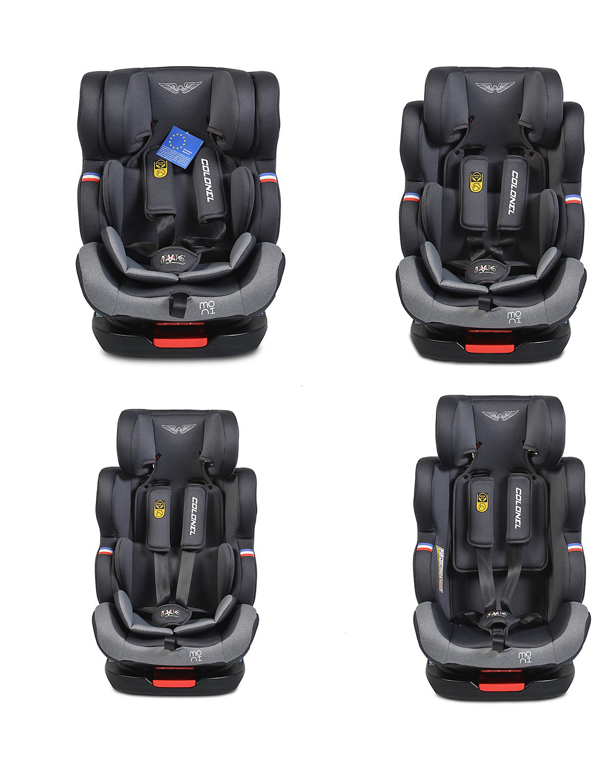 Kindersitz Colonel Gruppe 0/1/2/3, 0-36 kg Isofix Kindersitze