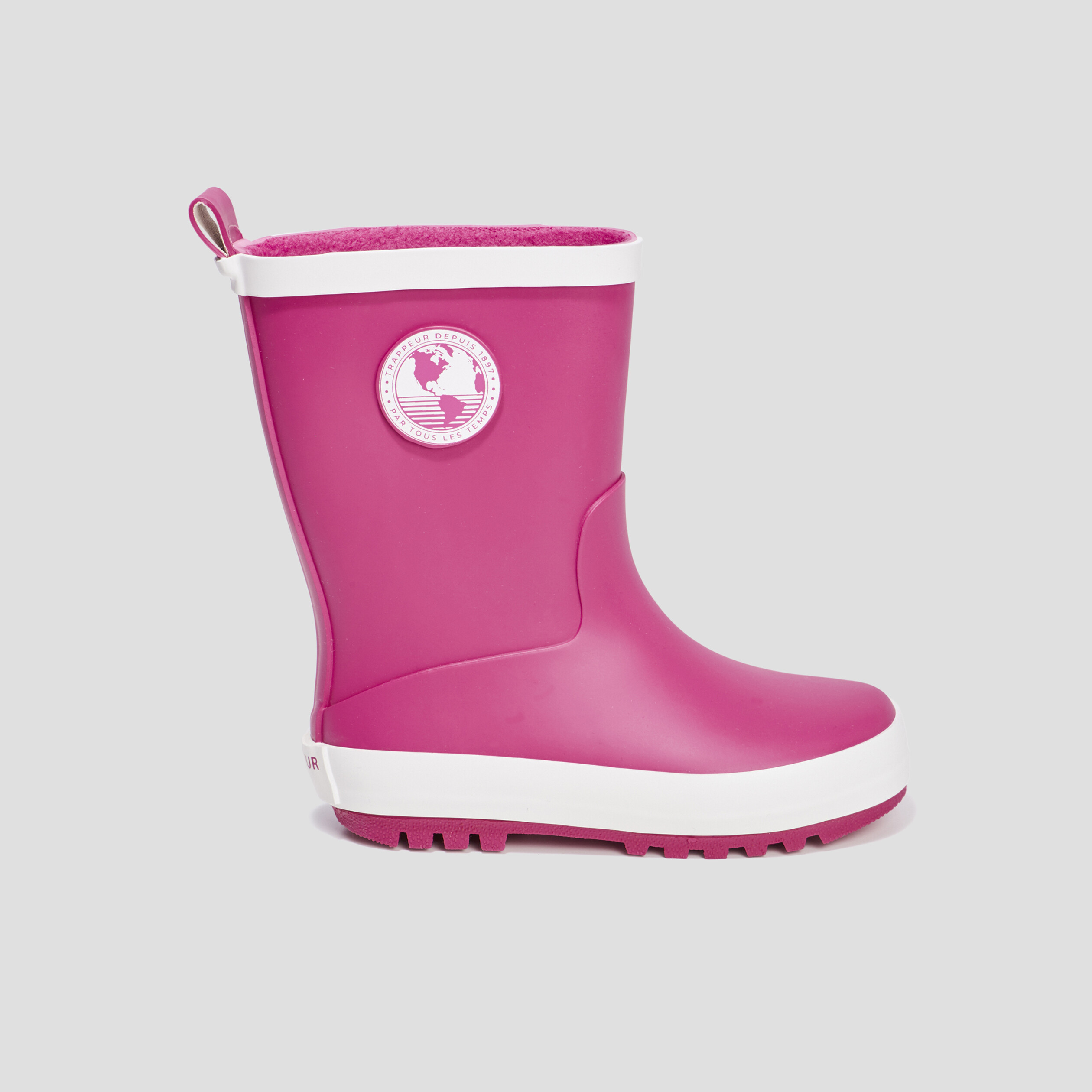 Bottes de pluie Trappeur rose fille | La Halle