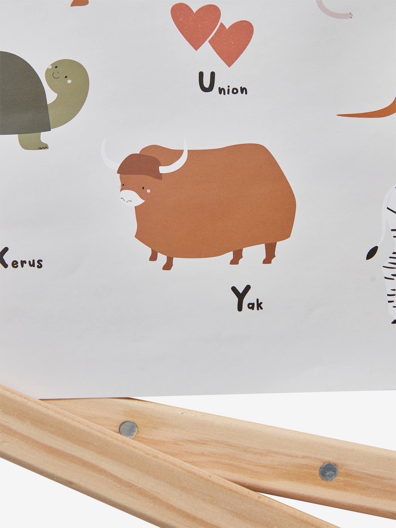 Affiche abécédaire MINI ZOO beige