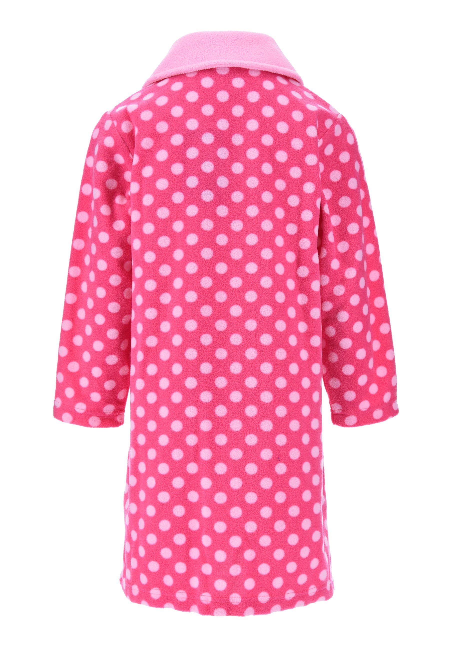 Minnie Mouse Kinderbademantel Kinder Mädchen Bademantel Morgenmantel mit Reißverschluss