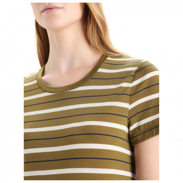 Icebreaker - Women's Wave S/S Tee Stripe - Merinoshirt