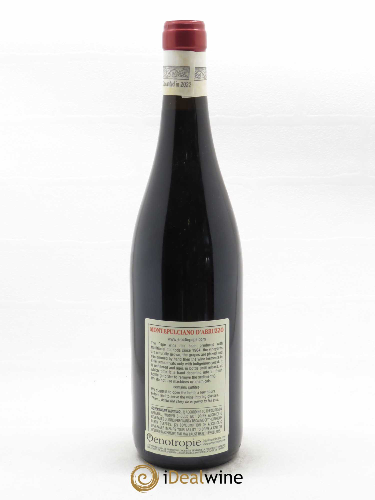 Montepulciano d'Abruzzo DOC Vieilles vignes Emidio Pepe  2001 - Lot de 1 Bouteille