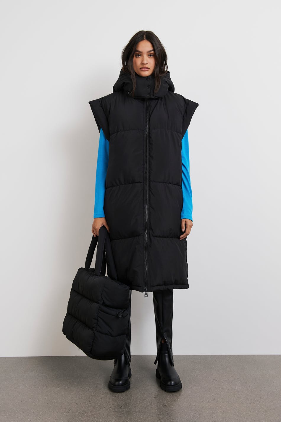 Cilla long puffer vest