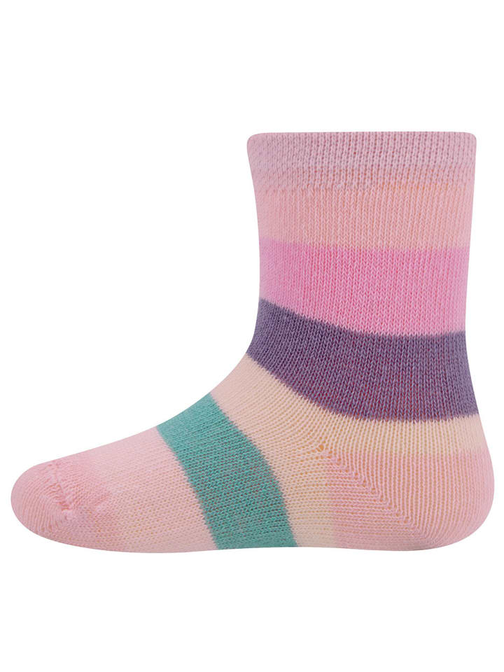 ewers 2er-Set Socken 3er Pack Regenbogen/Ringel/Schwan in rose-latte günstig kaufen