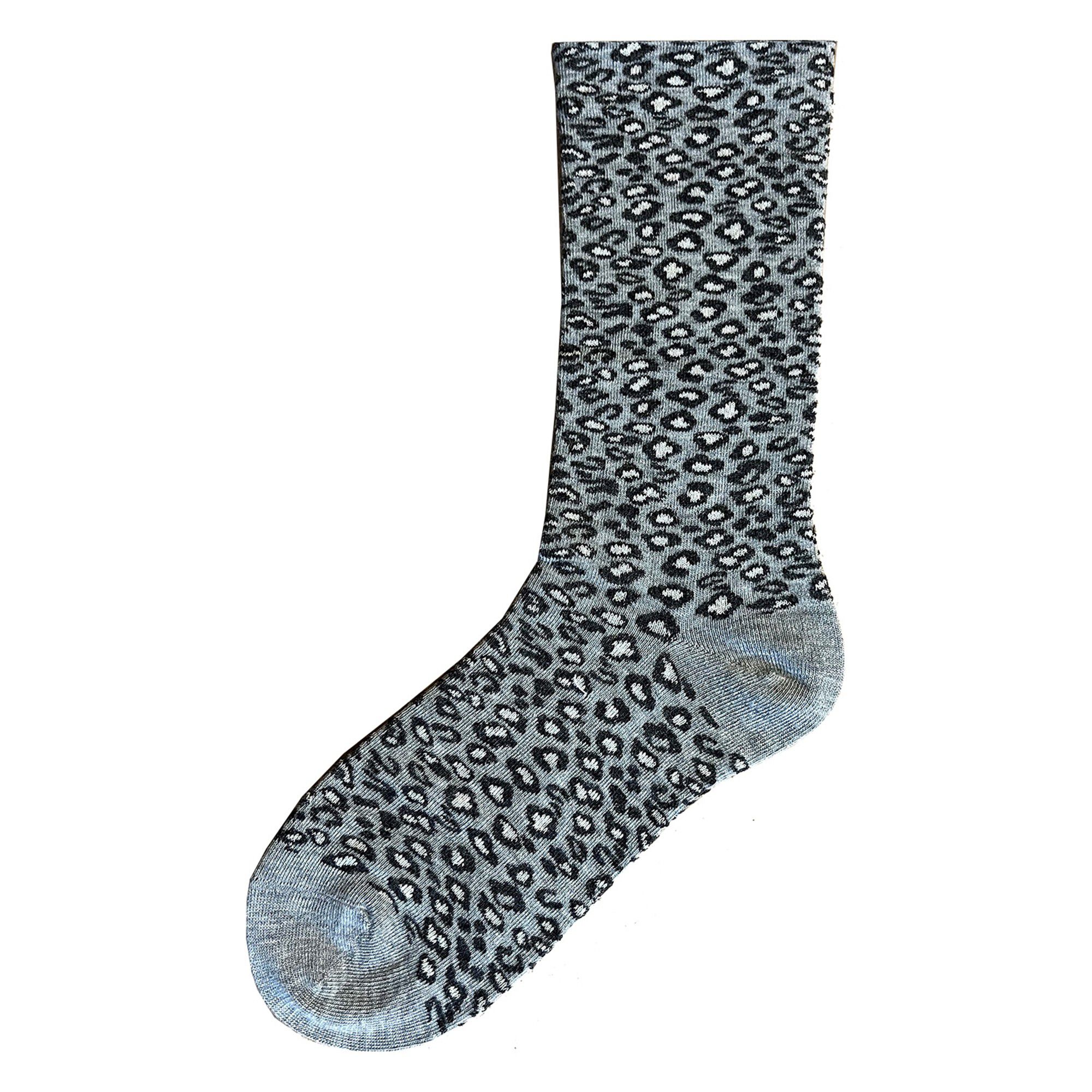 Chaussettes modal cachemire motif léopard