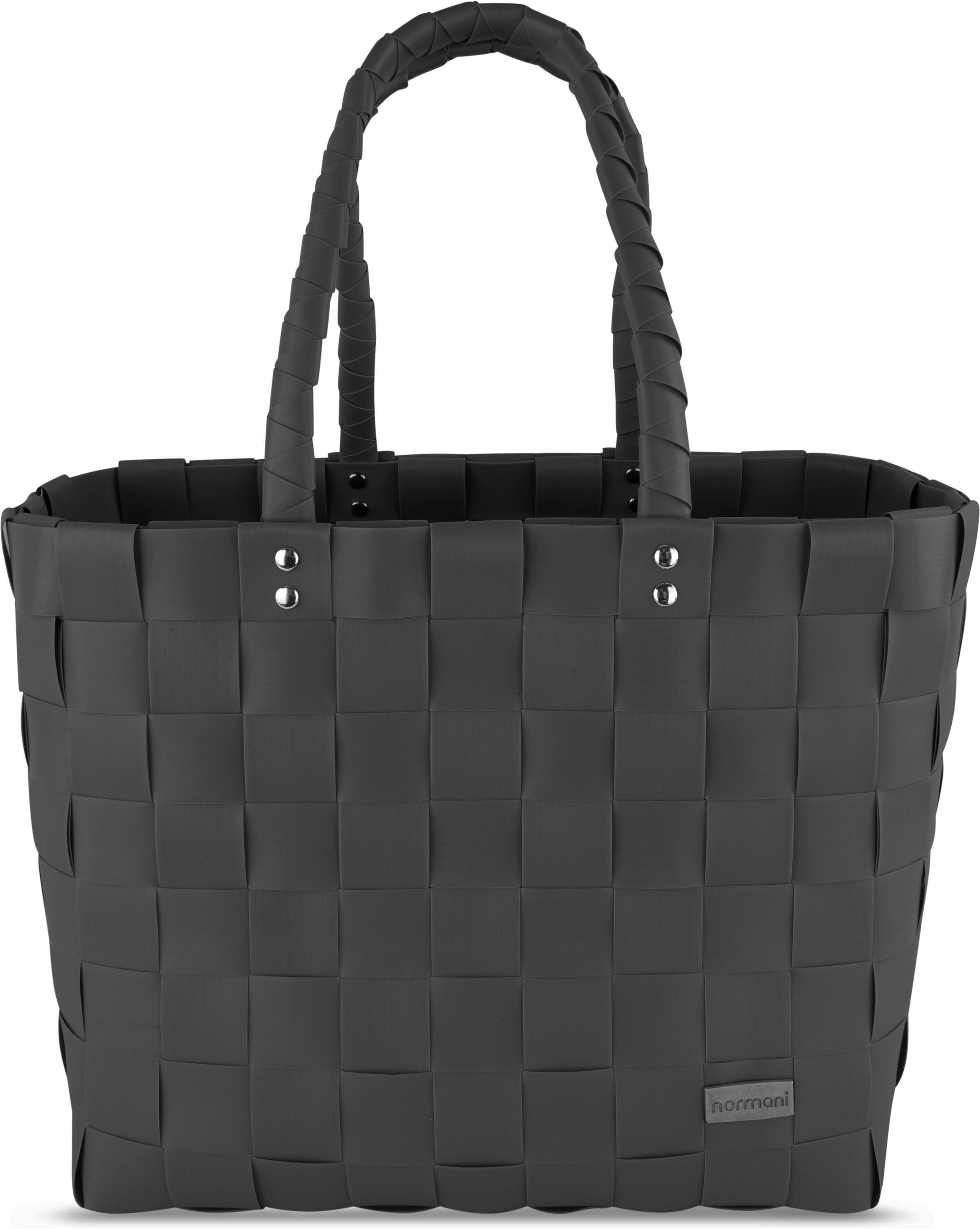 normani Einkaufskorb Einkaufskorb Einkaufstasche aus Kunststoff, 20 l, Flechtkorb aus pflegeleichtem Material