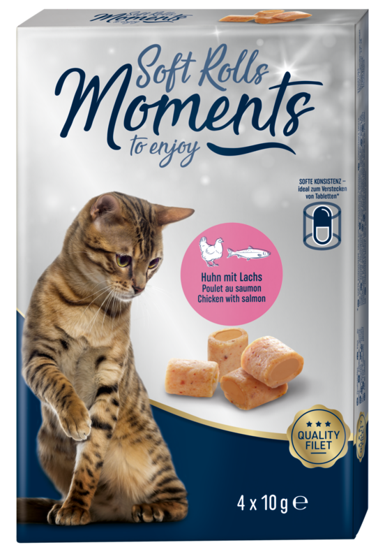 MOMENTS Snacks MOMENTS Soft Rolls 6x4x10g Lachs & Huhn