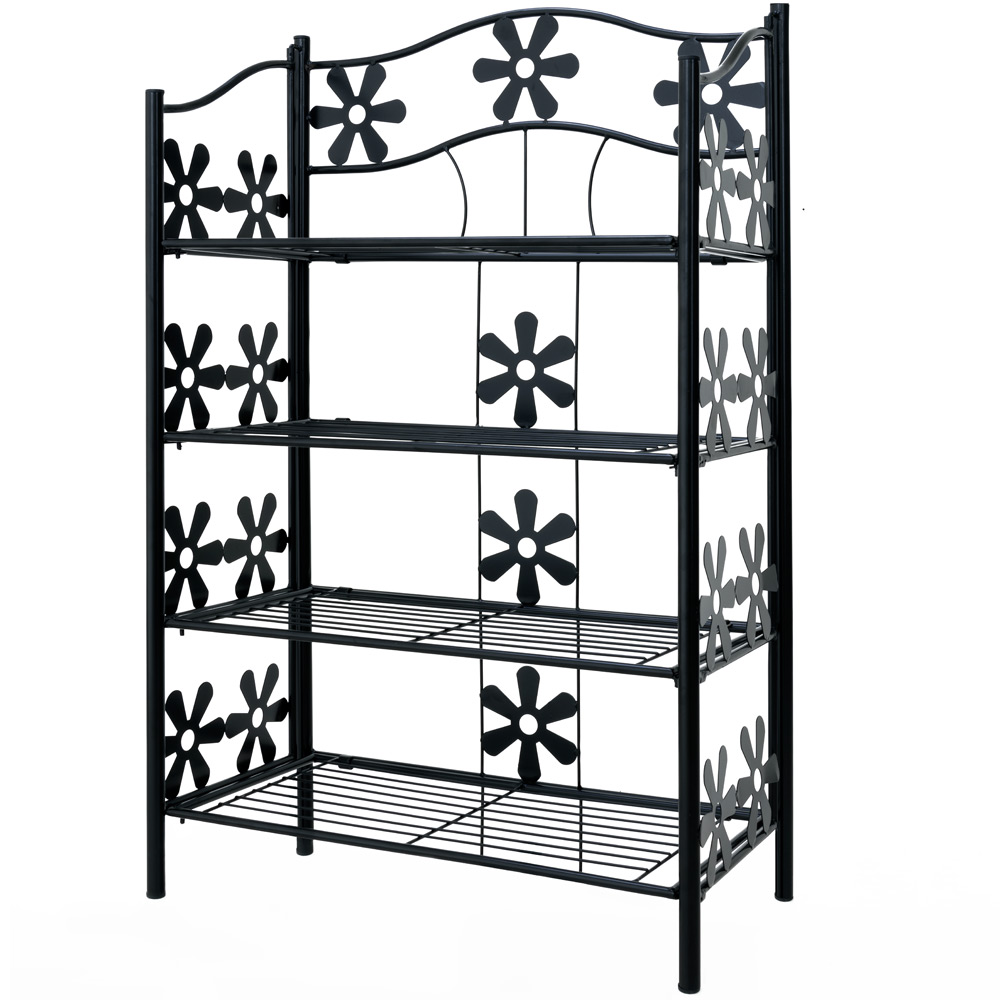 Casaria Eisenregal 4 Böden 90x60x30 cm schwarz