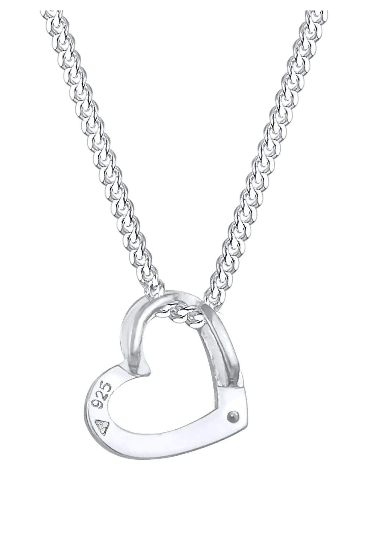 ELLI  Halskette Herz Rosa Kristall 925 Sterling Silber