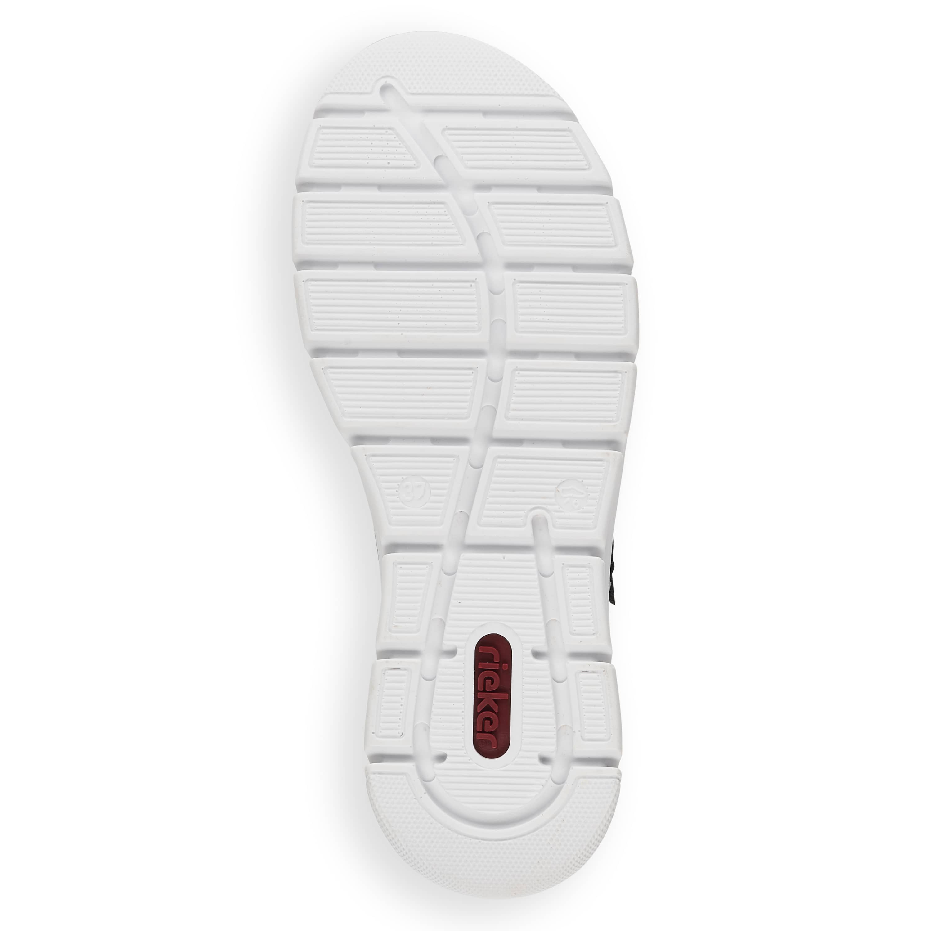 Rieker Damen Slipper reinweiß-ozeanblau