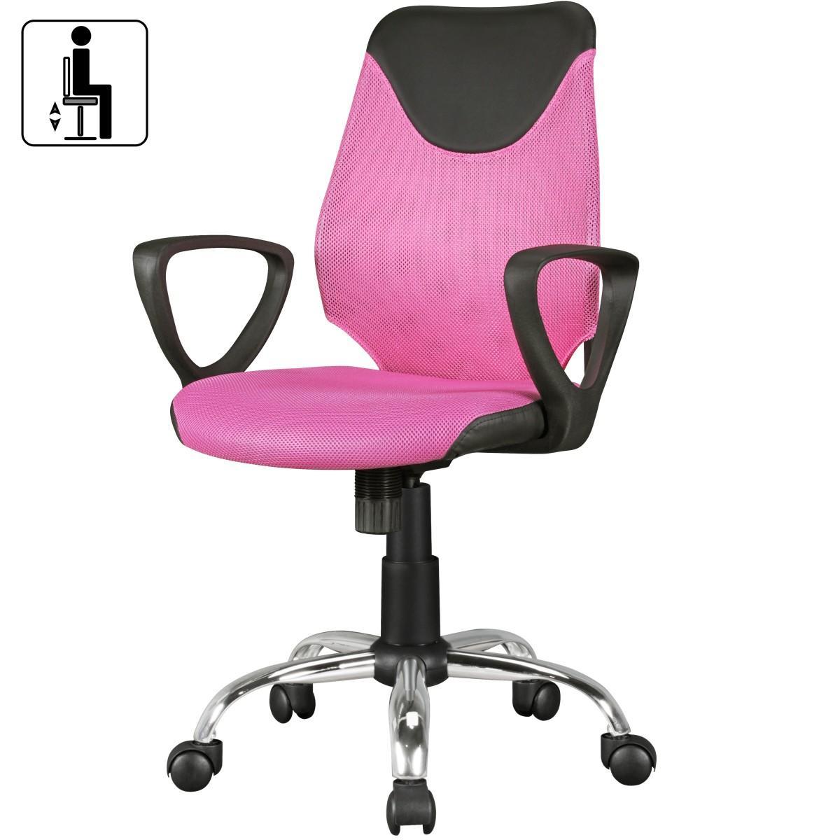 Amstyle Kinder-Drehstuhl KiKa, Schwarz-Pink