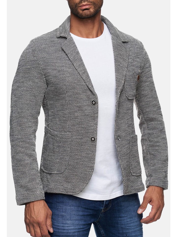 RESLAD Sakko Strick in grau günstig kaufen