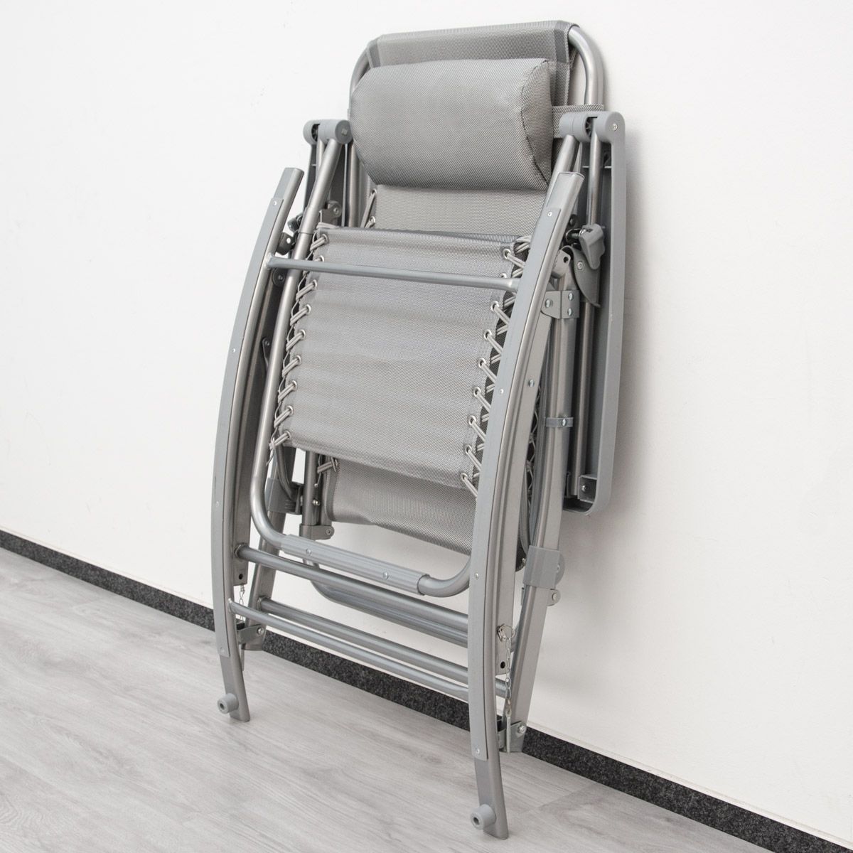 AMANKA 170 x 70 grau Schaukelstuhl Relaxstuhl