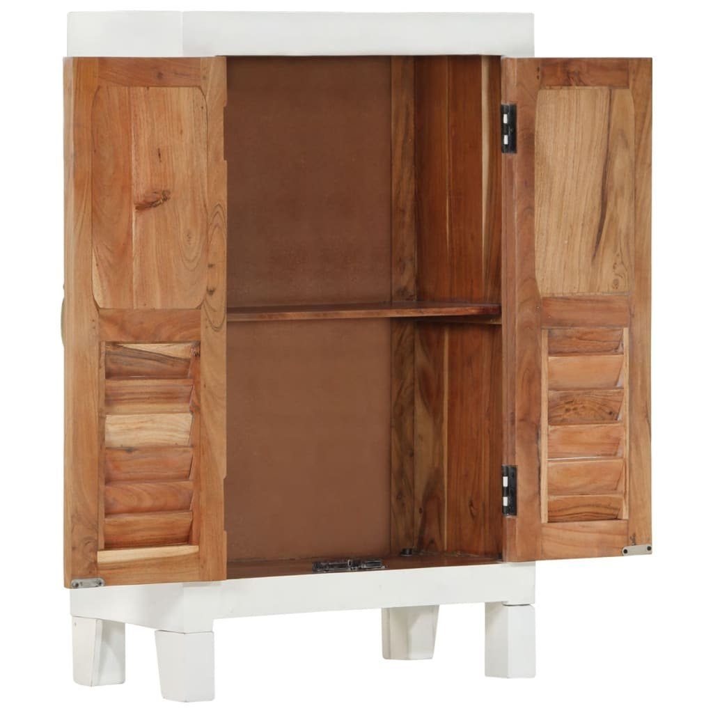 vidaXL Sideboard Sideboard Weiß 55x30x90 cm Massivholz Akazie (1 St)