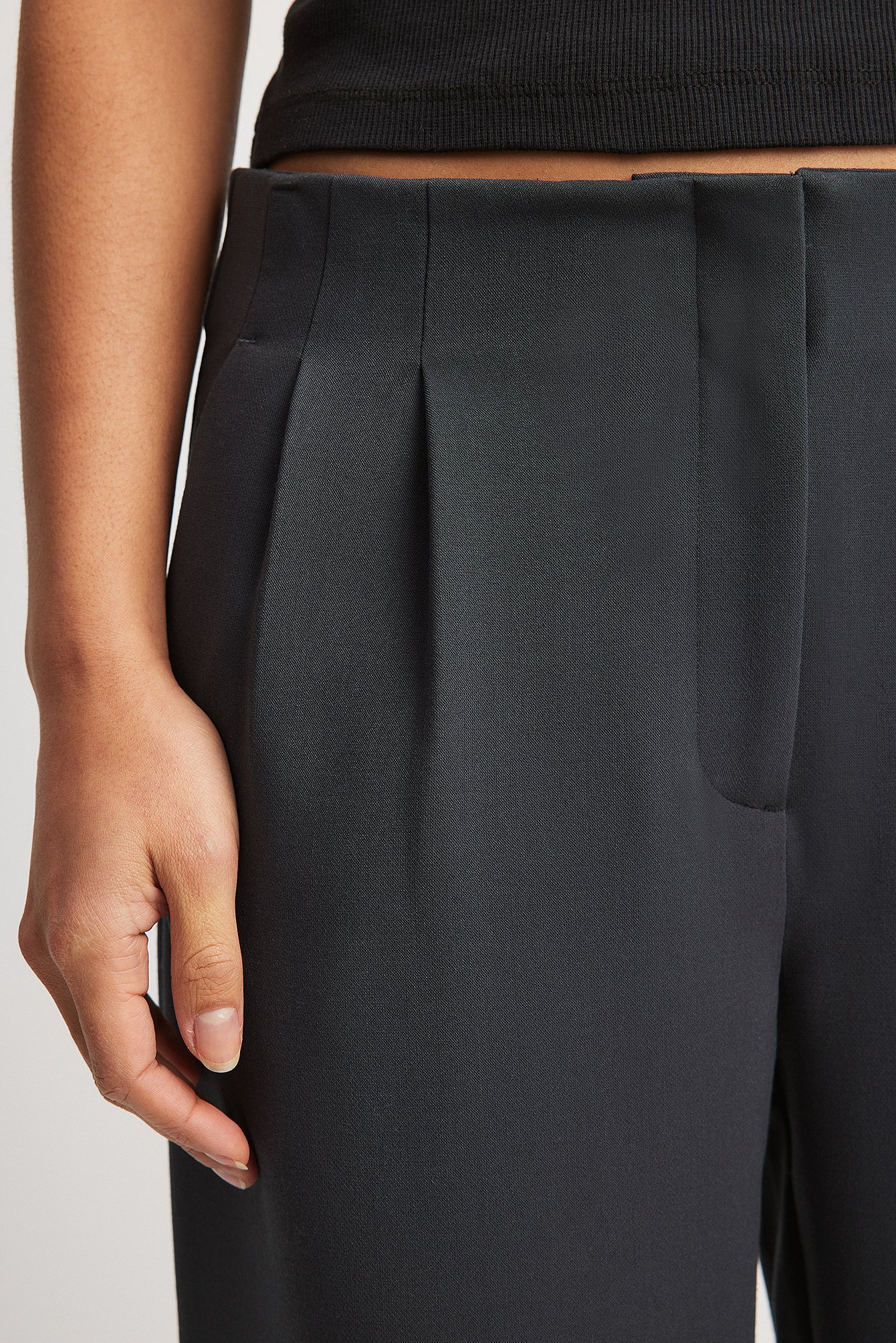 Gerade Anzughose mit niedriger Taille