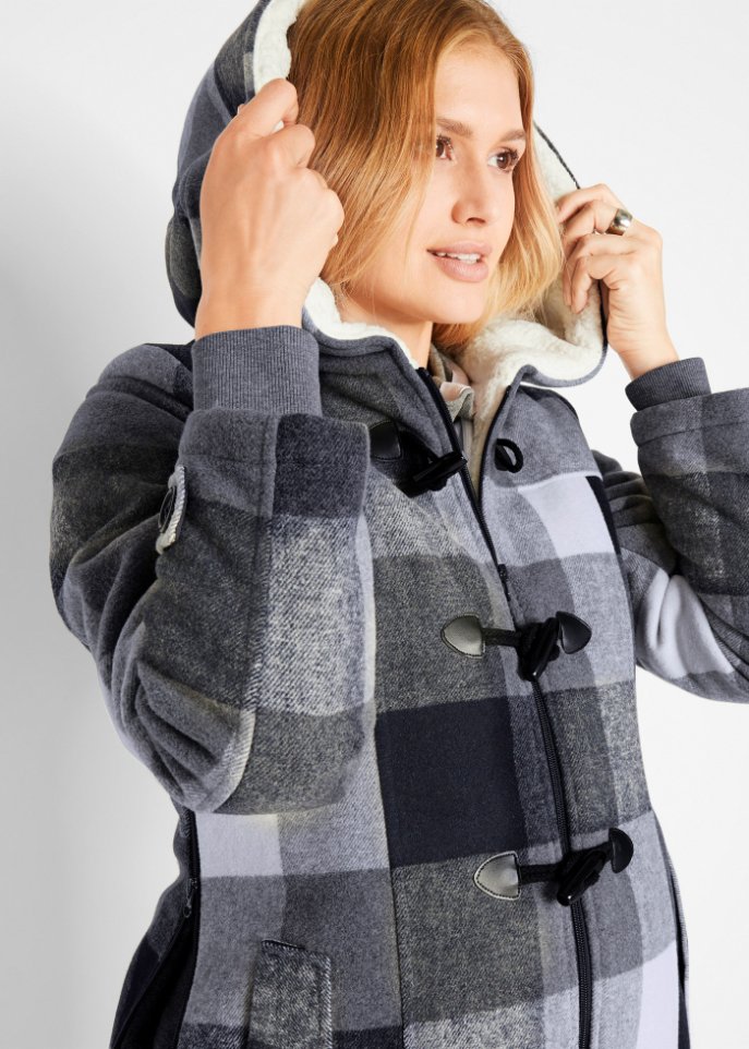 Woll-Umstandsjacke mit Teddyfutter / Tragejacke