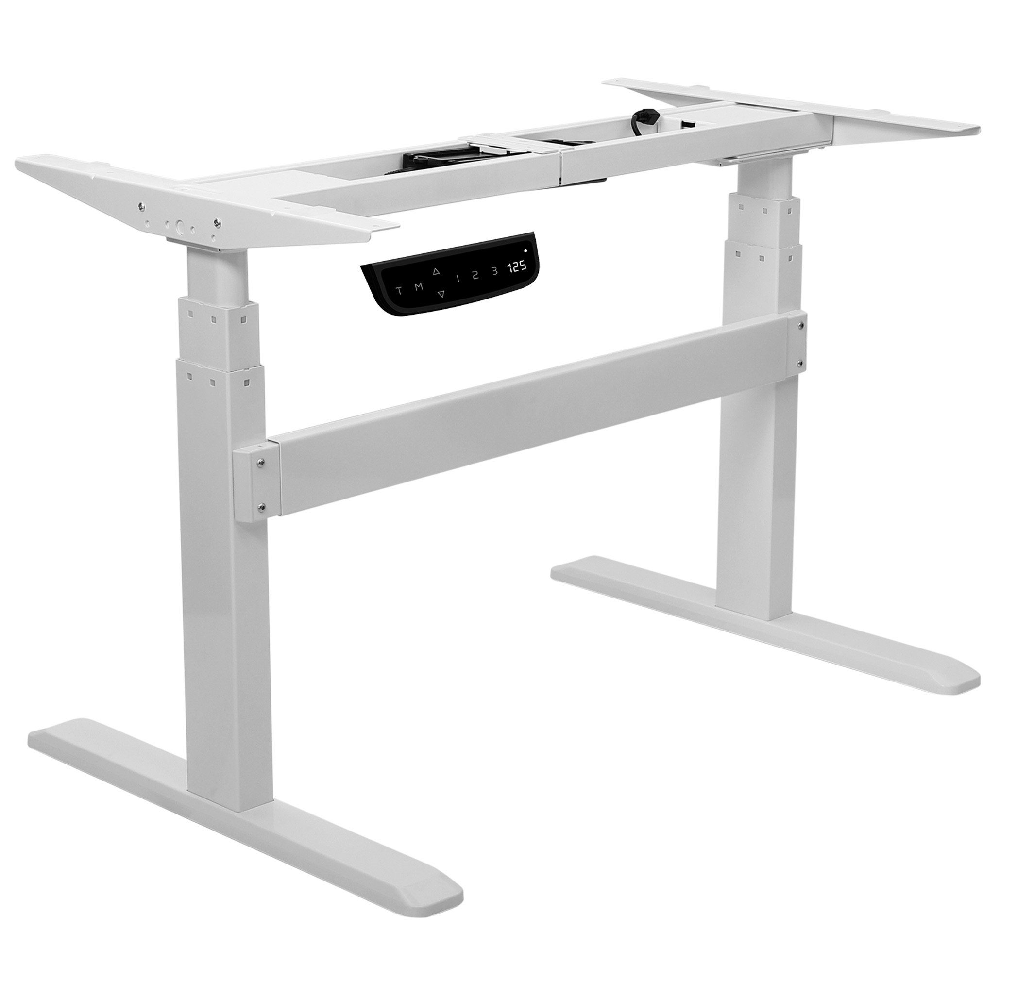 exeta Schreibtisch Exeta ergoPRO Elektrisch höhenverstellbarer Schreibtisch mit 2 Motoren, elektrische Höhenverstellung von 63cm bis 125cm,flexible Gestellbreite