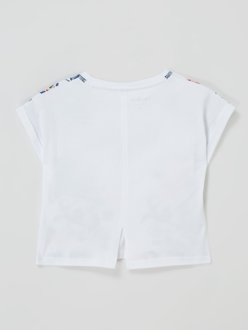 Boxy Fit T-Shirt mit Strasssteinen Modell 'Halica' in weiß