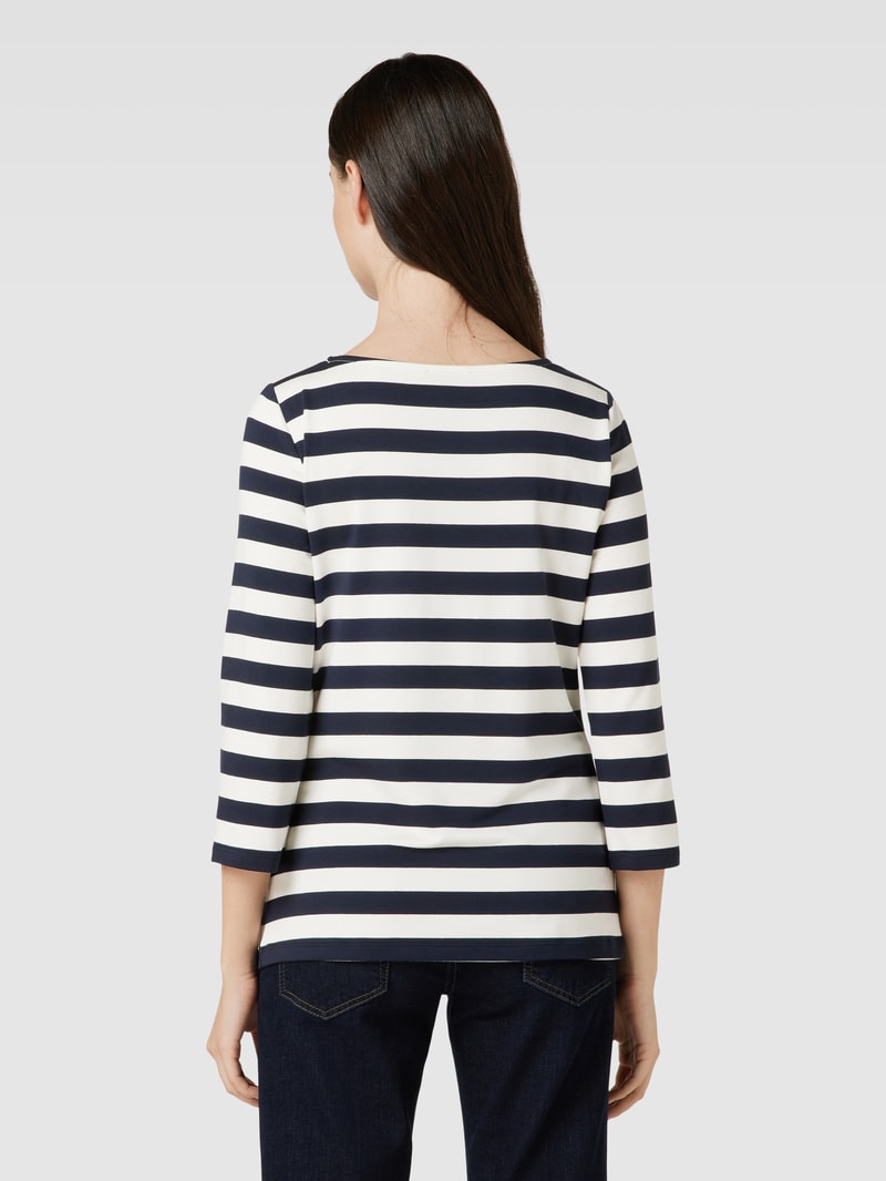 T-Shirt mit 3/4-Arm in marineblau