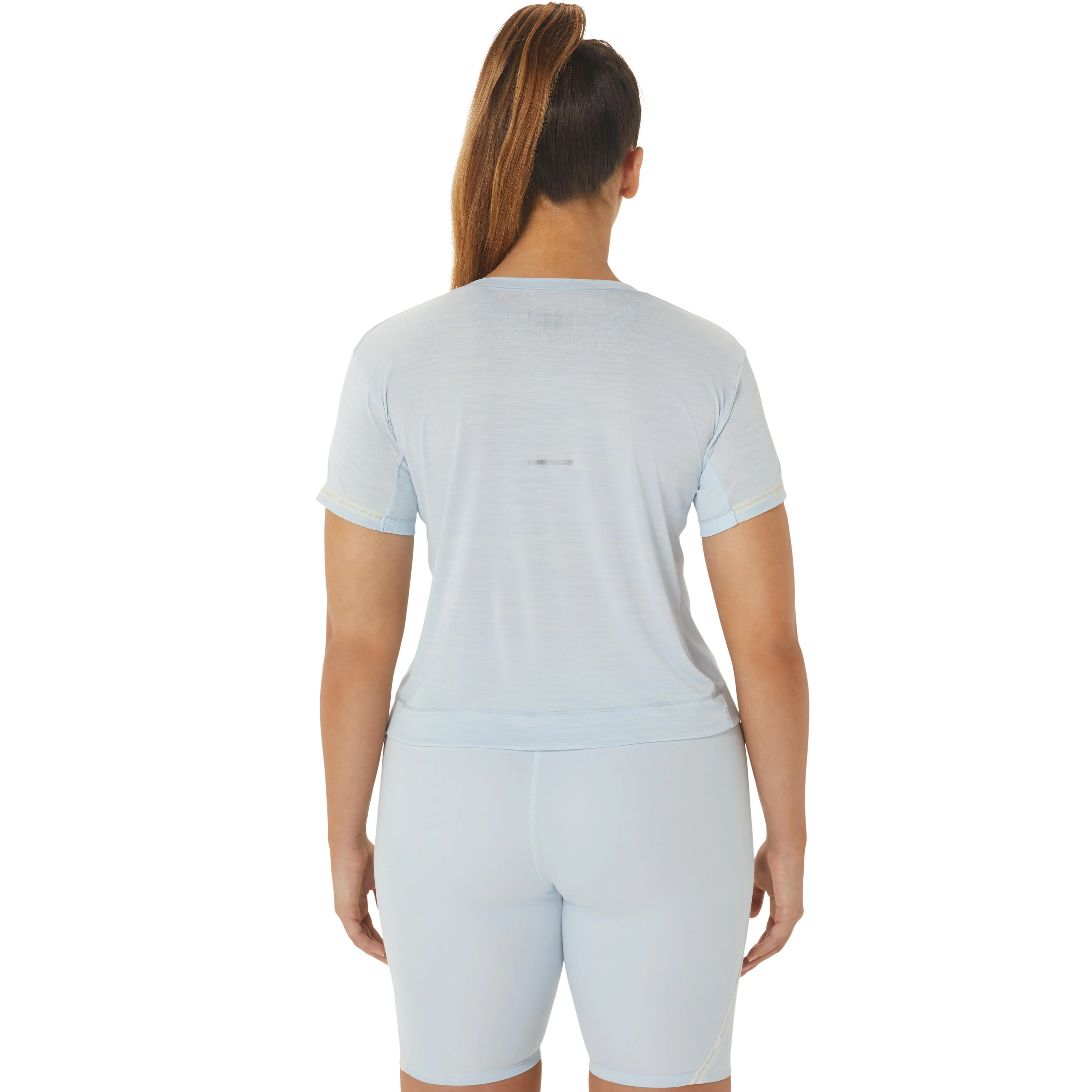 Race Crop Laufshirt Damen - Hellblau