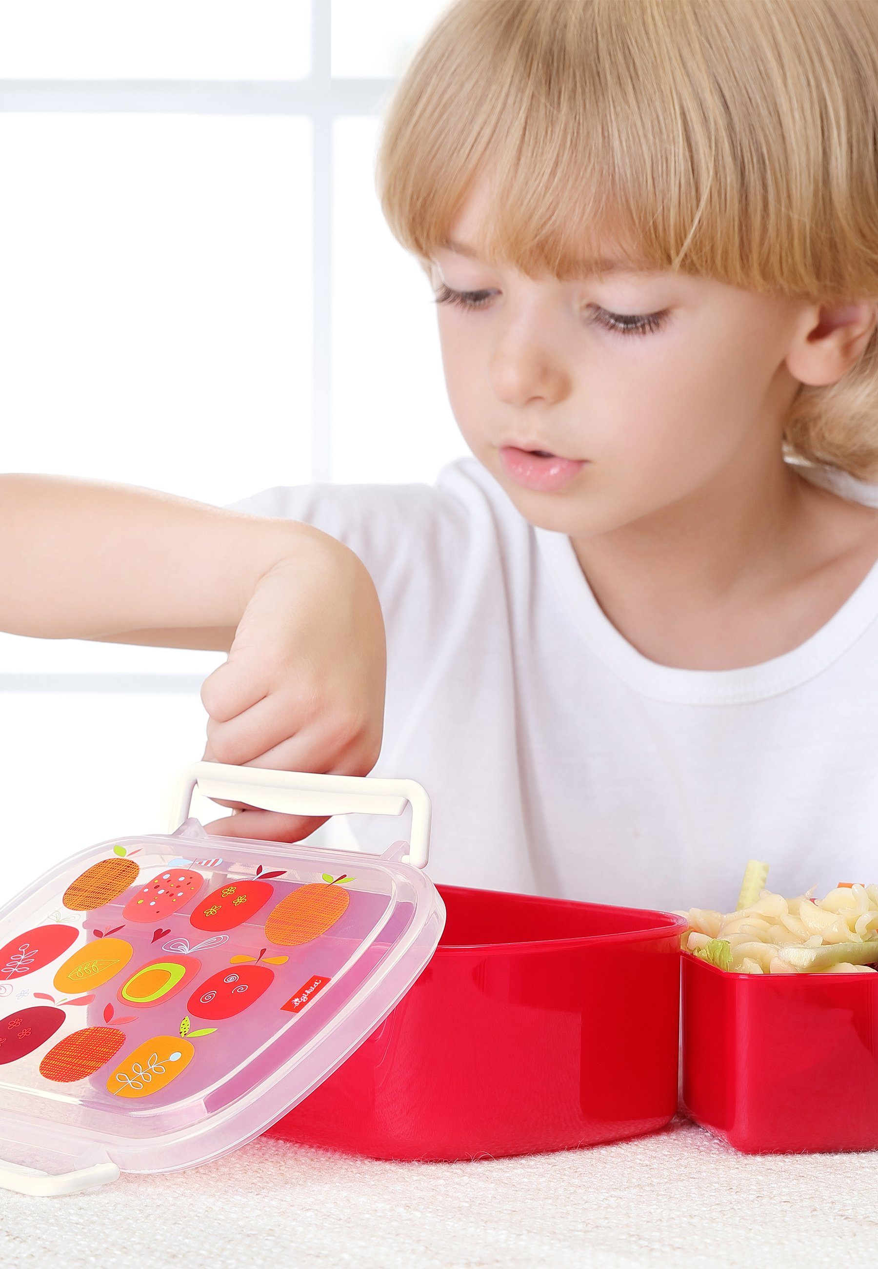 Sigikid Lunchbox Kinder Lunchbox Brotdose mit Rohkostschälchen, 100% Polypropylen, (1-tlg)