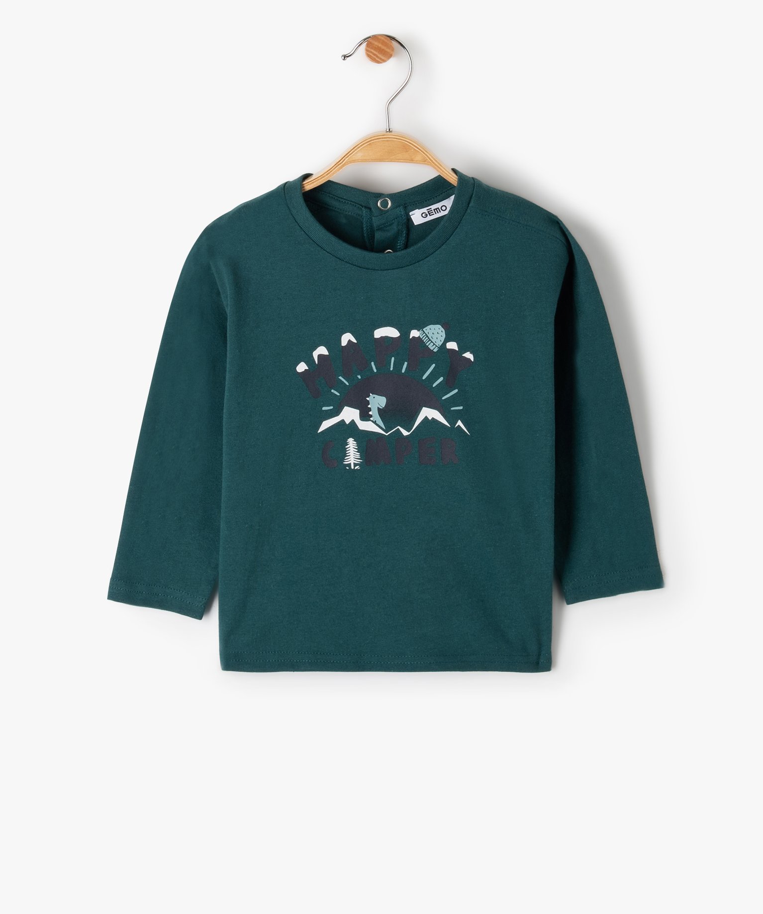 Tee-shirt bébé Garçon à manches longues avec motif bleu | GEMO