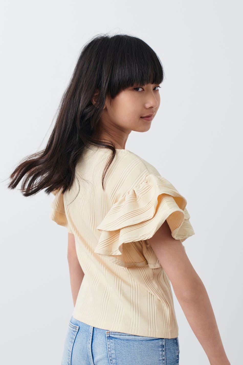Y double frill top