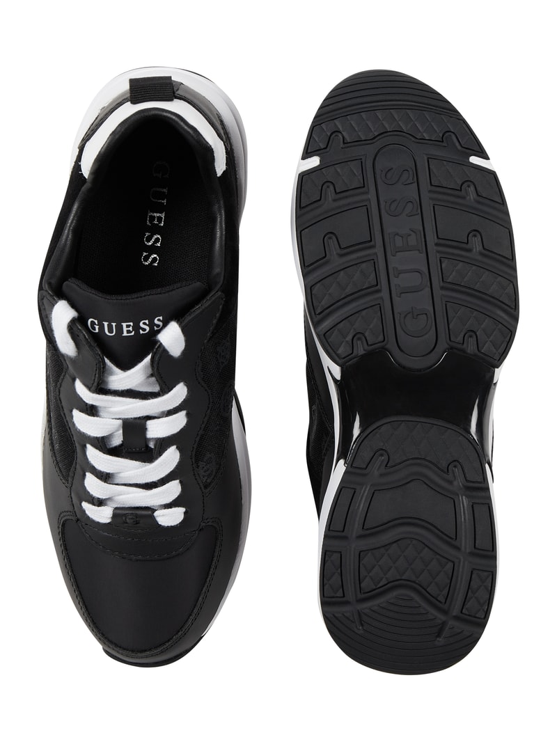 Sneaker aus Leder und Textil Modell 'Luckee' in schwarz