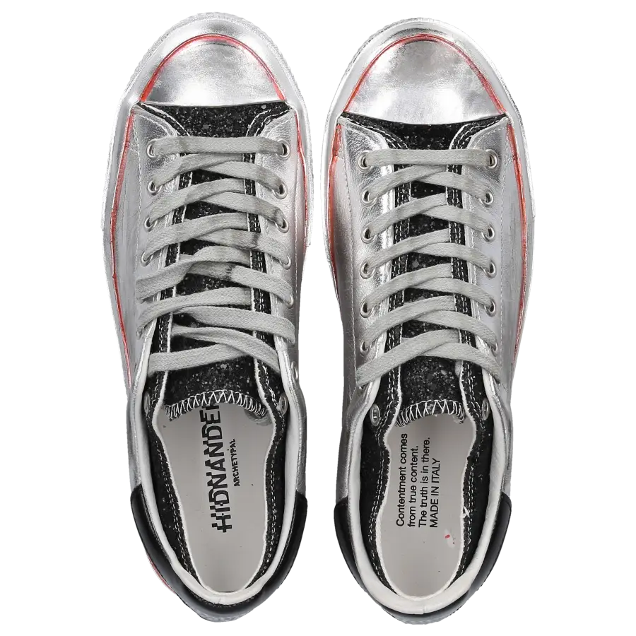 Hidnander - Sneaker low 1F20S Kalbsleder - silber