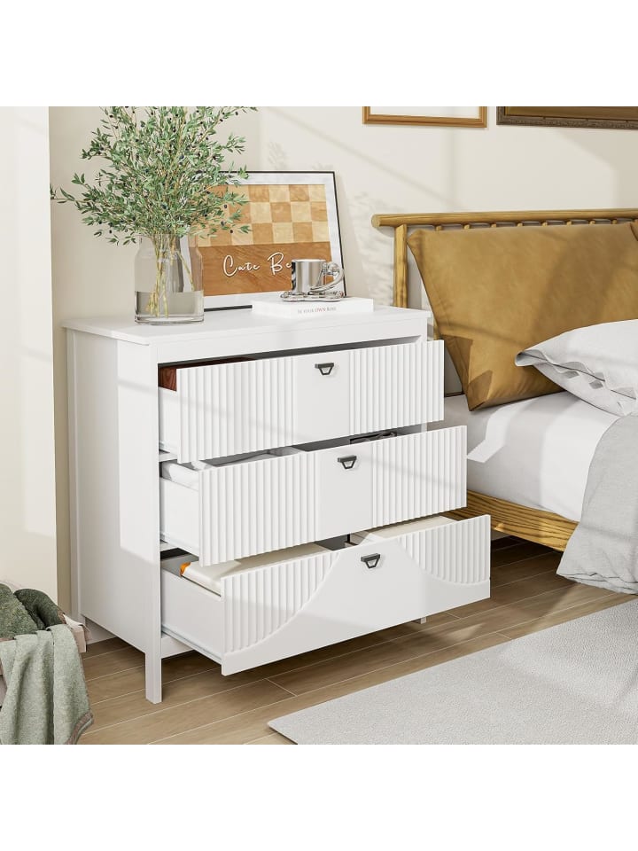 COSTWAY Kommode mit 3 Schubladen in Weiß günstig kaufen onesize
