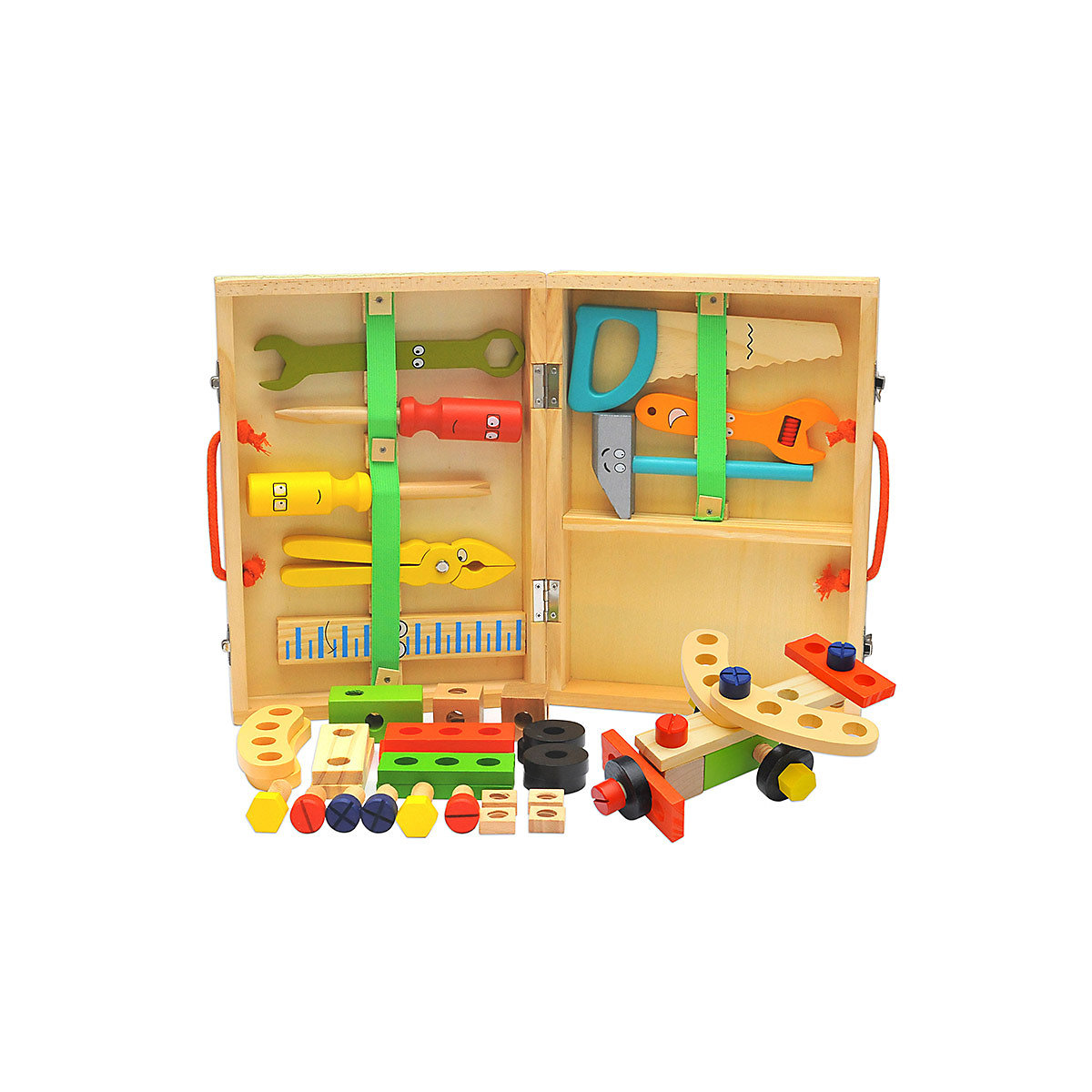 Zusammengebaute Spielsets Werkzeugkasten für die Wartung