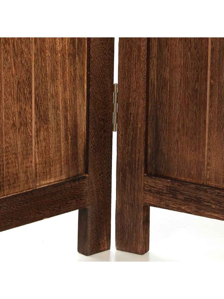 Homestyle4u 3-tlg. Paravent in Dunkelbraun 120x170 günstig kaufen onesize