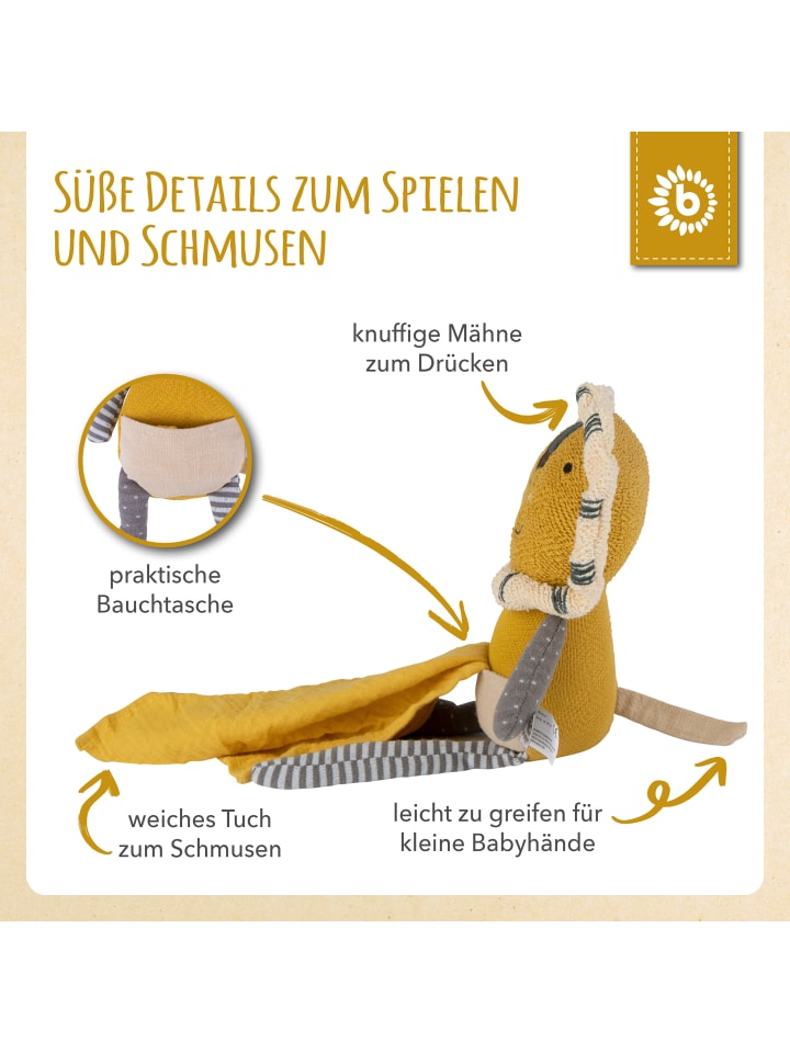 Bieco Spielwaren Kuscheltier Löwe mit Schmusetuch - ab Geburt in Gelb günstig kaufen onesize