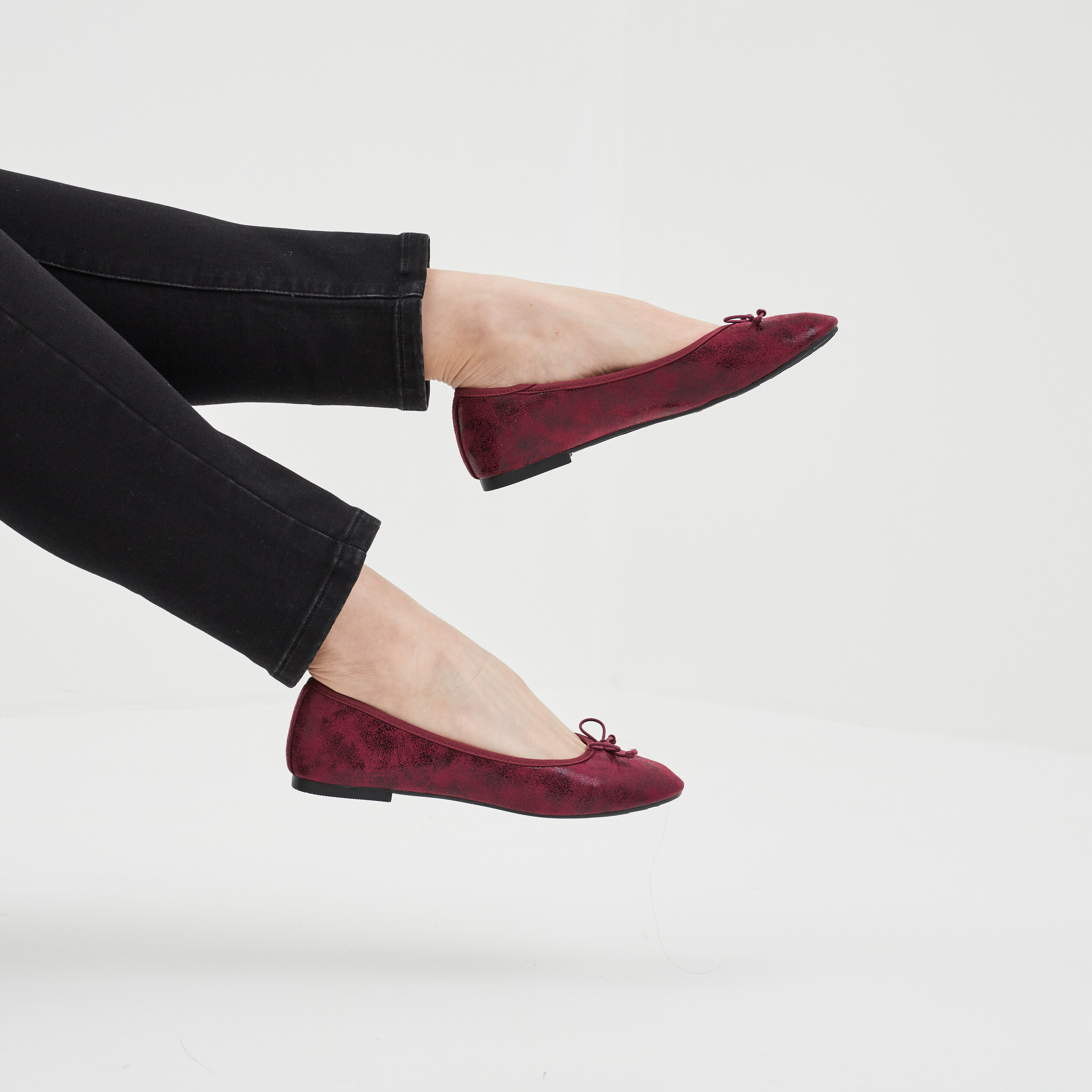 Ballerines irisées bordeaux femme | La Halle