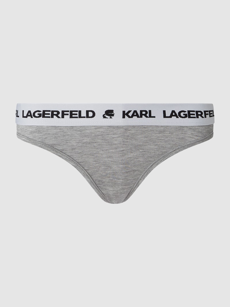 Tangaslip aus Lyocell in mittelgrau meliert