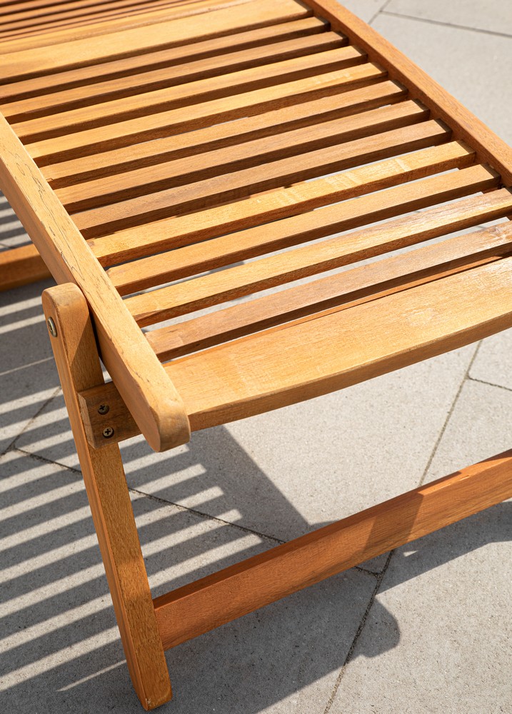 Solax Sunshine Holzliege mit Fußablage aus Akazienholz Sonnenliege Schwungliege