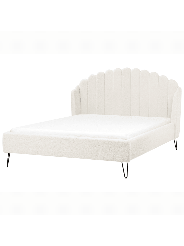 Beliani Doppelbett AMBILLOU in Weiß/Schwarz - (W) 177 x (H) 126 x (L) 214 cm günstig kaufen onesize