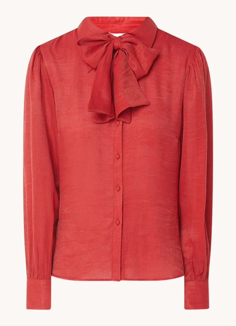 Aaiko  Veronne blouse met strikkraag