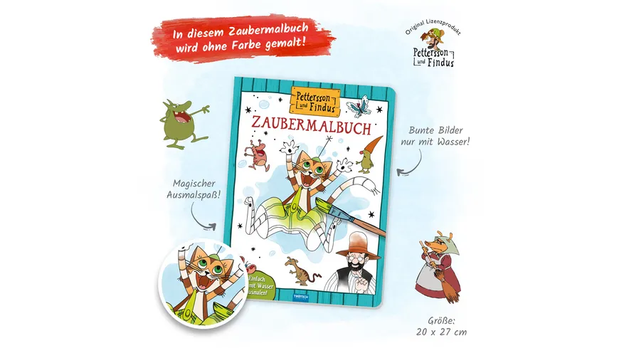 Trötsch Pettersson & Findus Zaubermalbuch