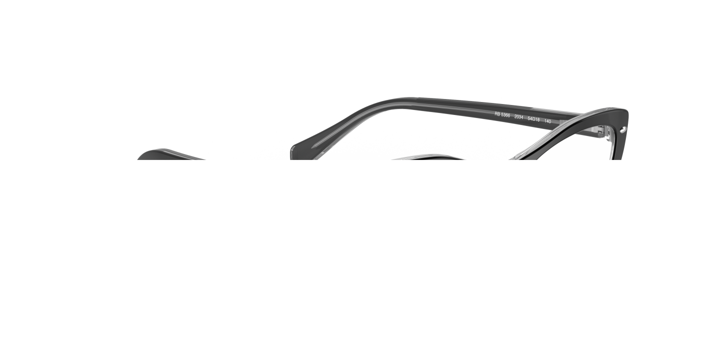 RB5366 OPTICS - Negru lucios pe transparent