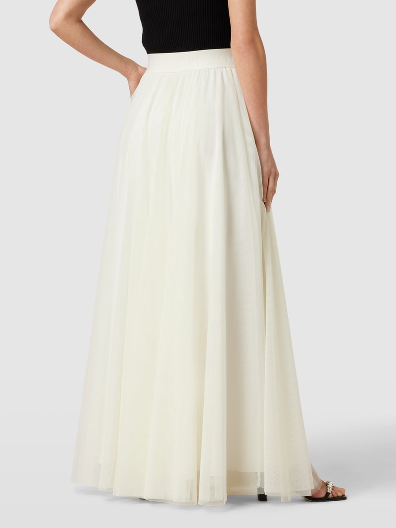 Maxirock mit Plisseefalten in offwhite