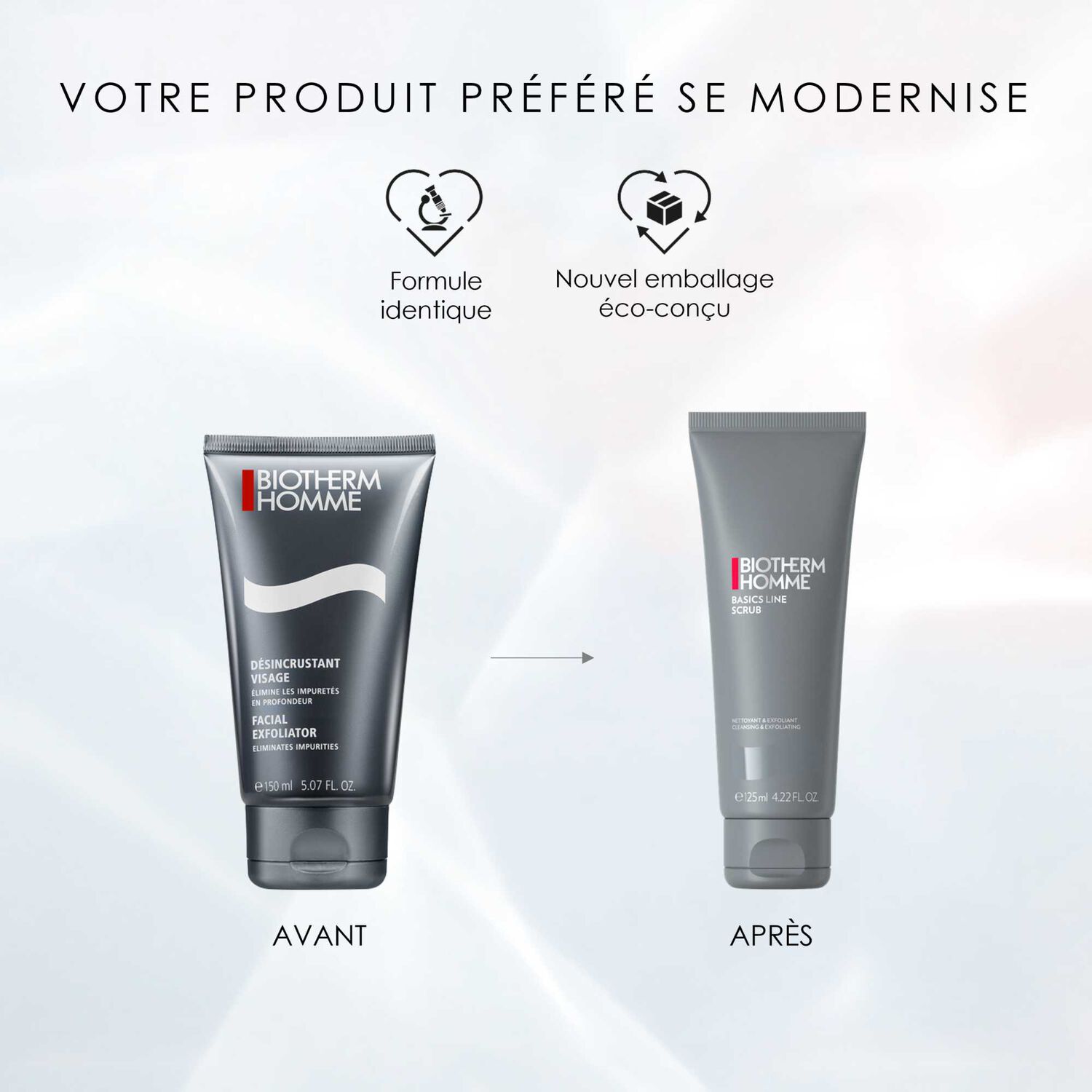 Biotherm Homme Basic Line Gel Exfoliant Visage 125 ml