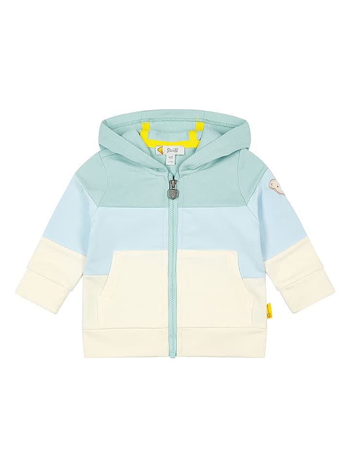 Steiff Sweatjacke in Grün/ Hellblau/ Creme günstig kaufen 62