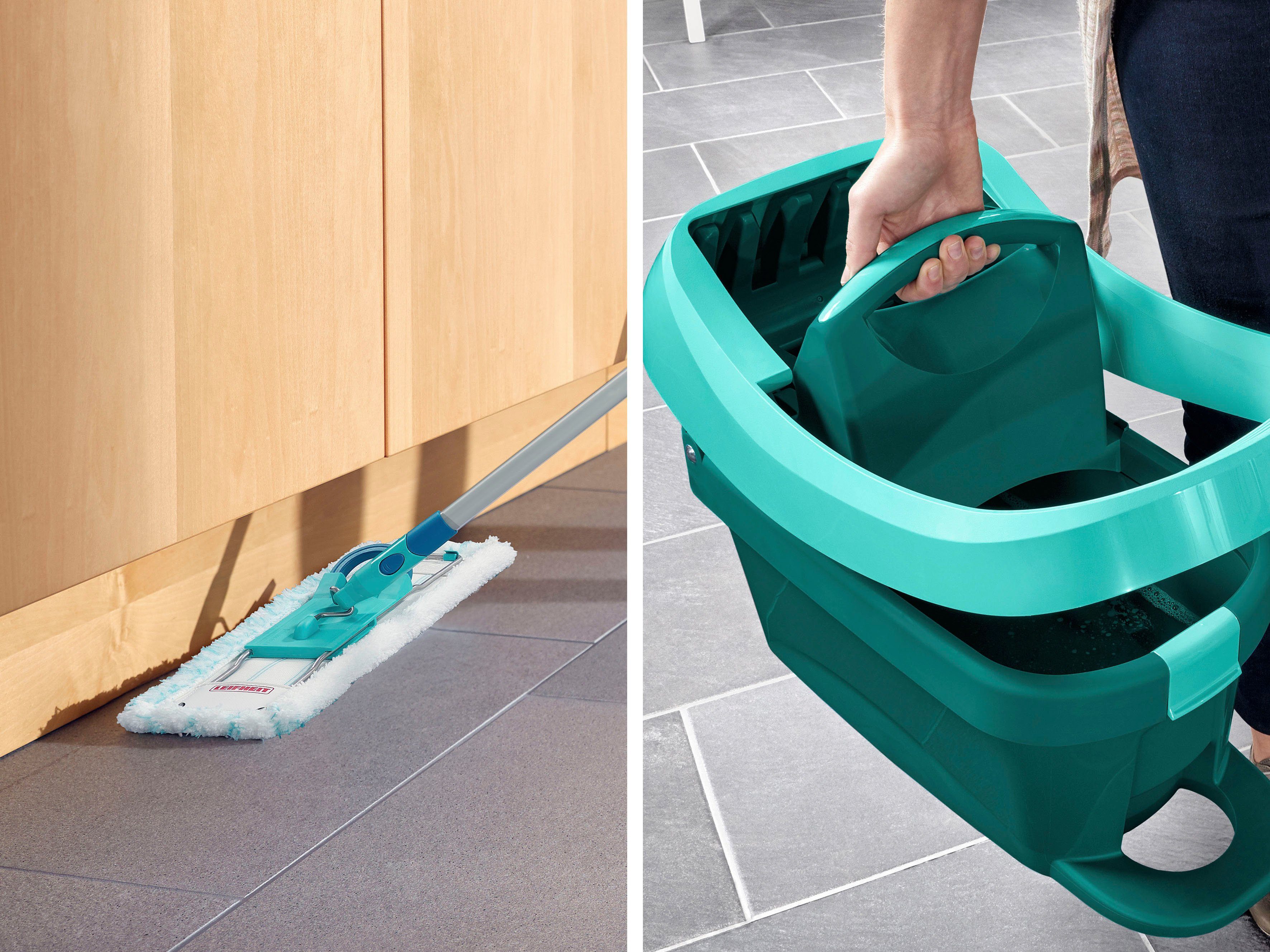 Leifheit Bodenwischer-Set Wischtuchpresse Profi XL mit Rollen, Wischbreite 42 cm