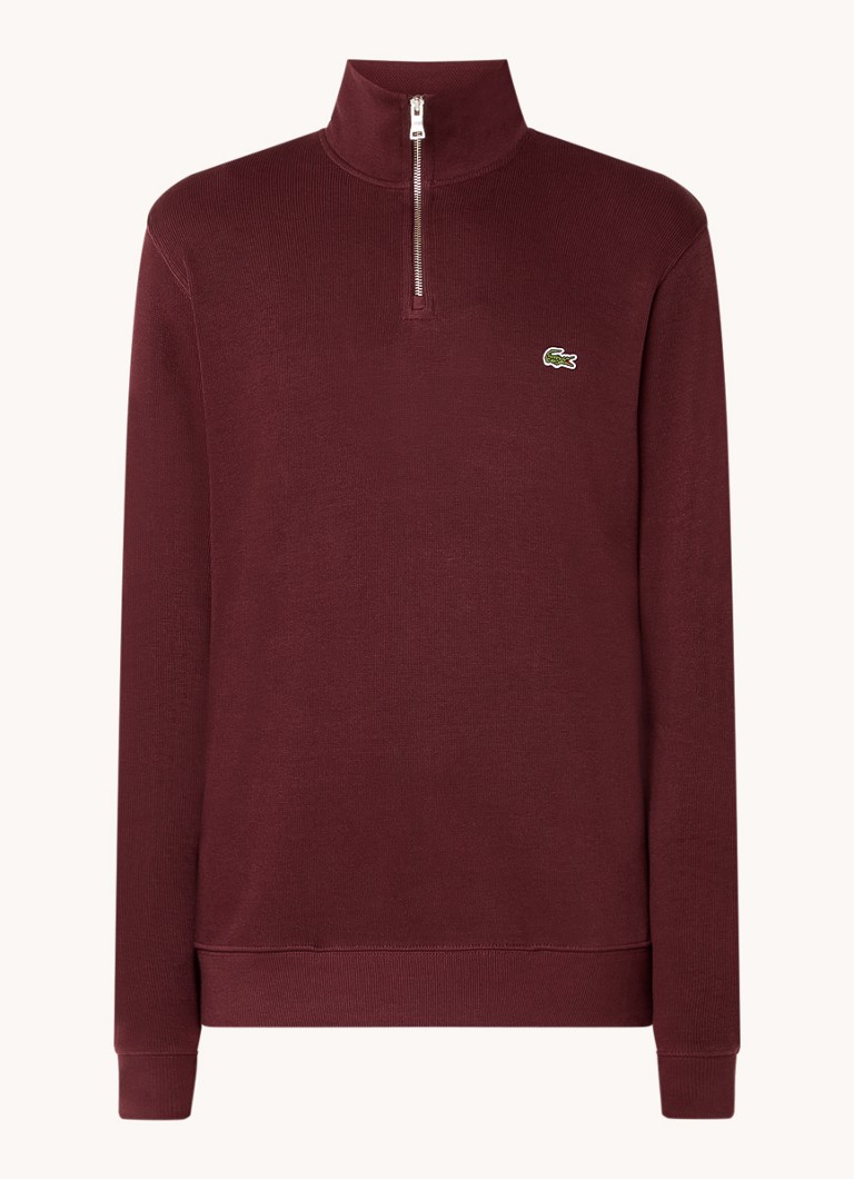 Lacoste Fine-knit pullover with half zip