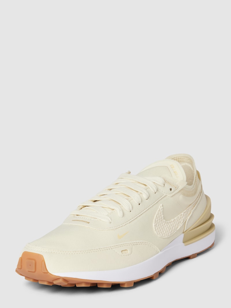 Sneaker mit Label-Details in hellgelb