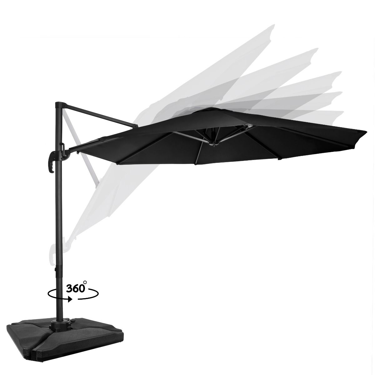 Vonroc Bardoline 300 Sonnenschirm mit 4 Füllbaren fliesen