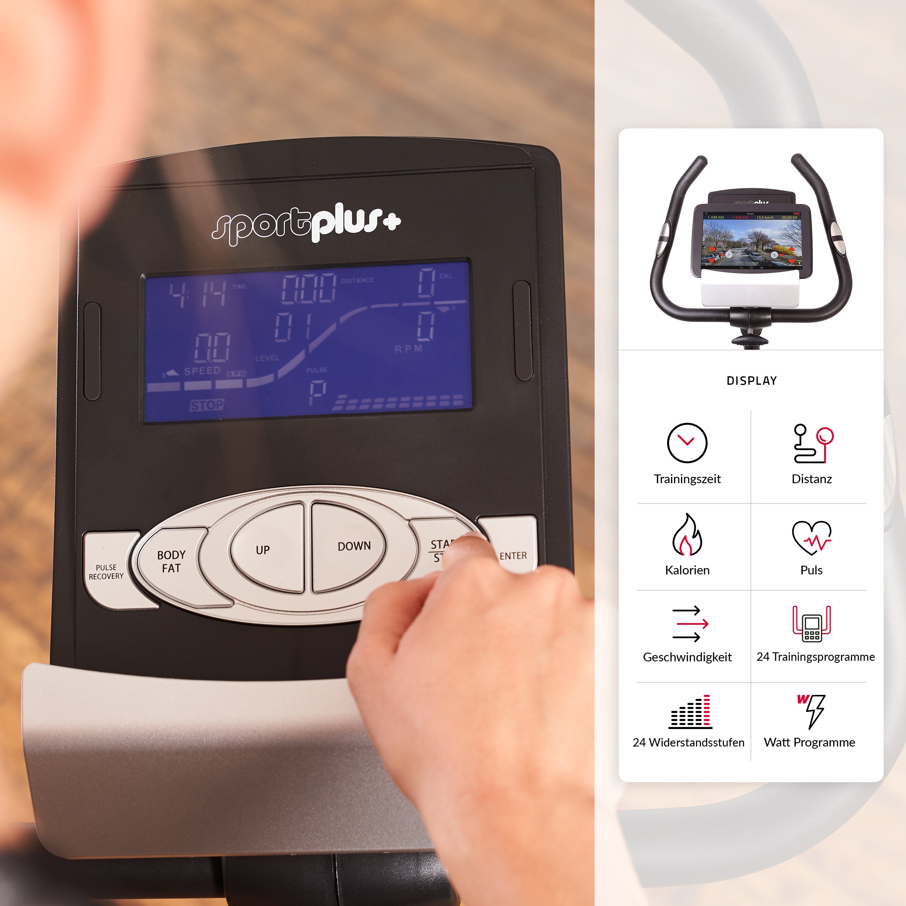 SportPlus Heimtrainer SP-HT-9800-iE, Heimtrainer, Fahrrad, App Steuerung, max. Benutzergewicht 130 kg