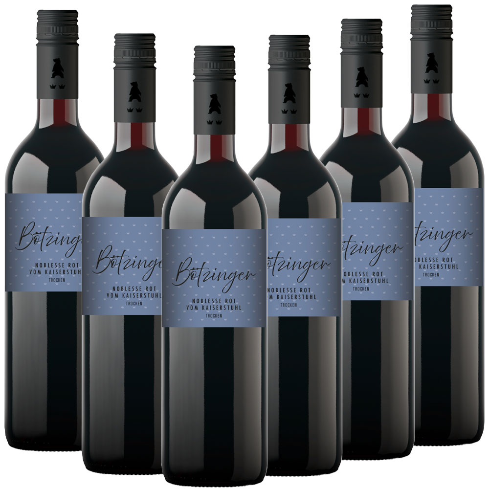 Winzergenossenschaft Bötzingen Der Bötzinger - Noblesse Rotwein Cuveé QbA trocken - 6er Karton