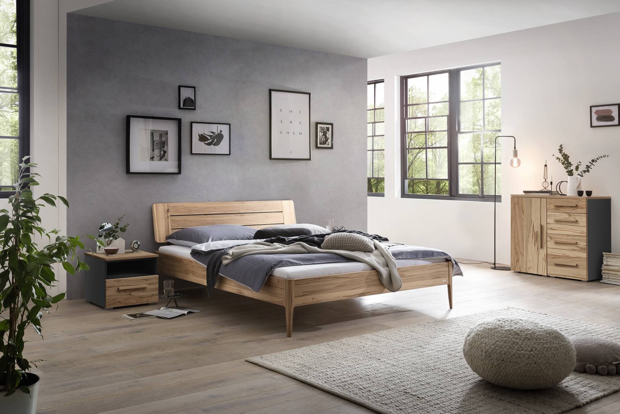 HASENA Highboard Hasena Accessoires Qunito Kommode Massivholz 90x50x85 (1)